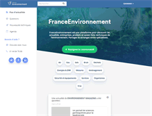 Tablet Screenshot of franceenvironnement.com